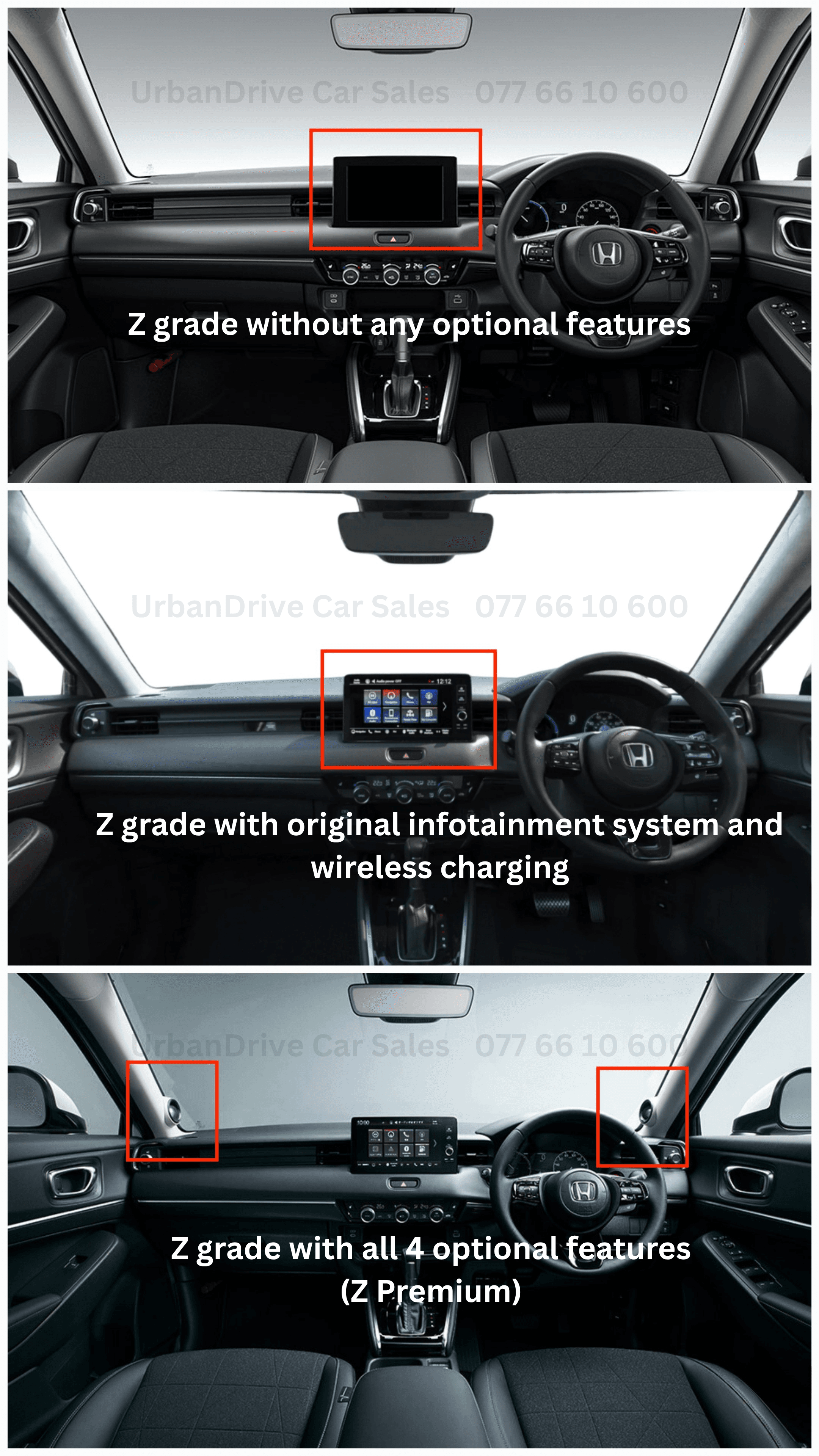 Honda Vezel Z grade optional features