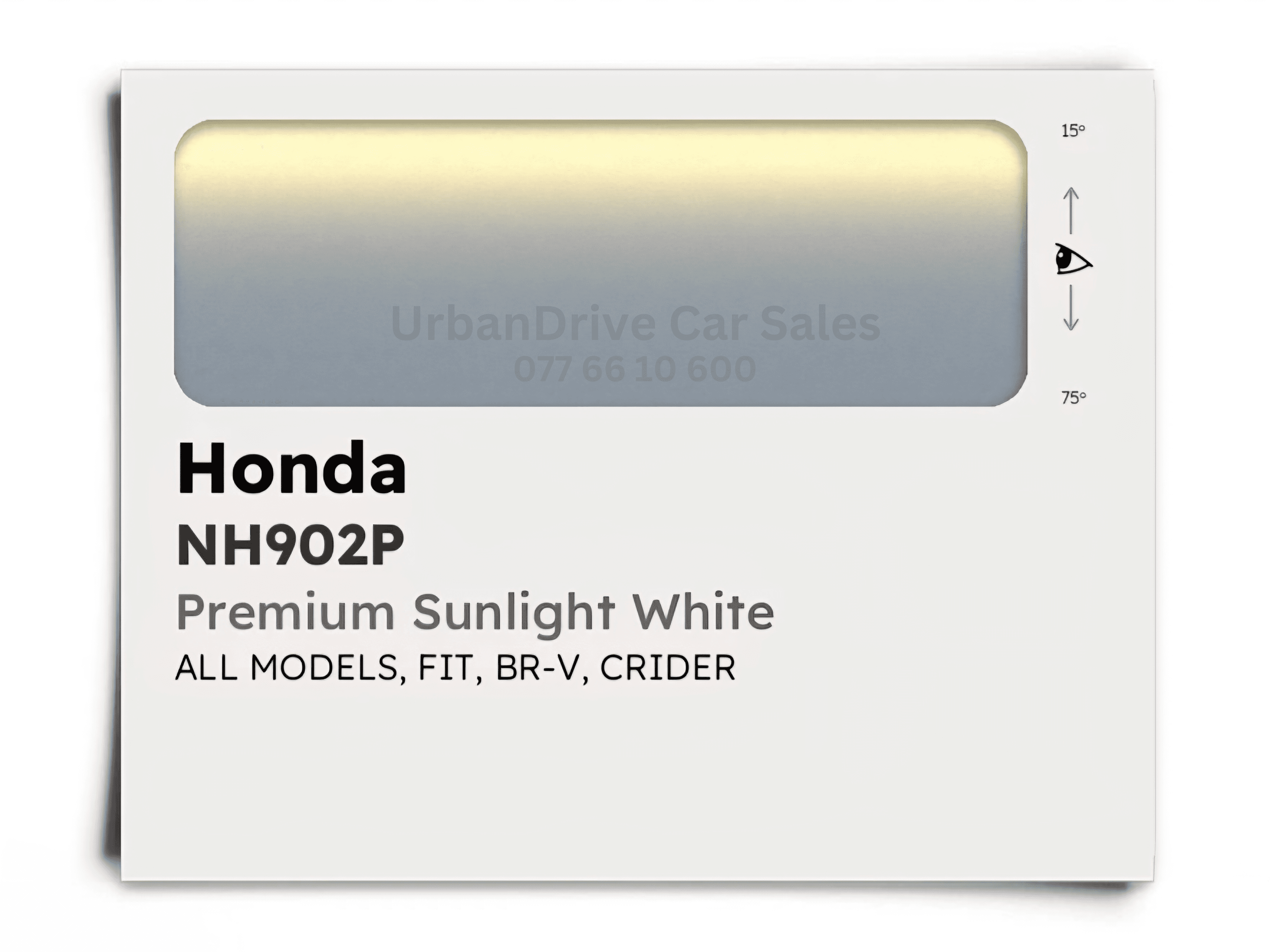 Vezel Premium Sunlight White Pearl colour code NH902P